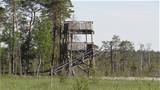 A massive bird-watching tower stands at the edge of the Vianaapa Bog. There are two platforms in the tower with great views over bog nature of the area. Photo: AT